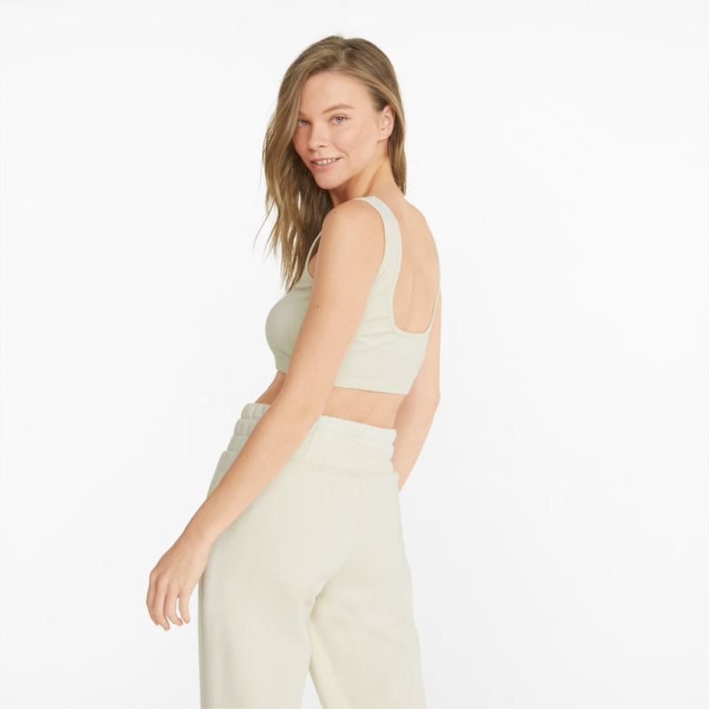 Puma | Women's Classics Ribbed Crop Top - no color