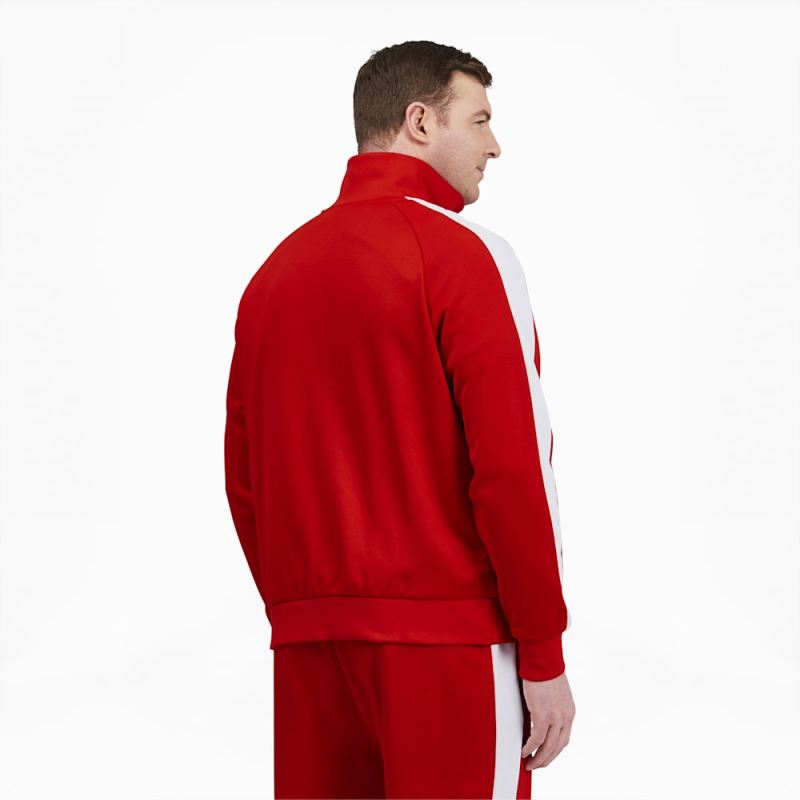 Puma | Men's Iconic T7 Track Jacket Big And Tall - High Risk Red-White