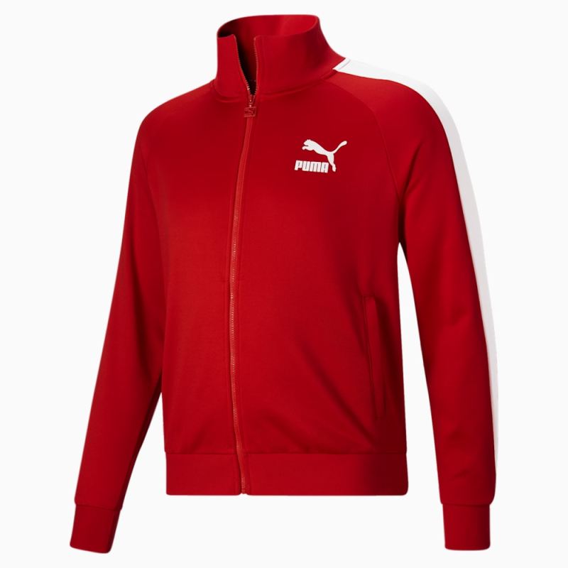 Puma | Men's Iconic T7 Track Jacket Big And Tall - High Risk Red-White