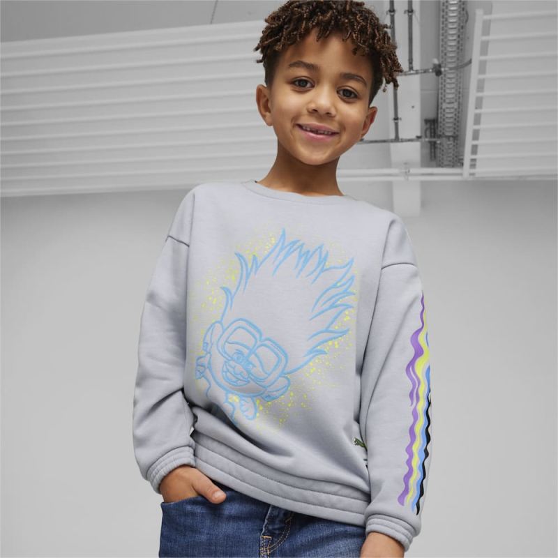 Puma | Girls Puma | Girls x TROLLS Little Kids Sweatshirt - Gray Fog