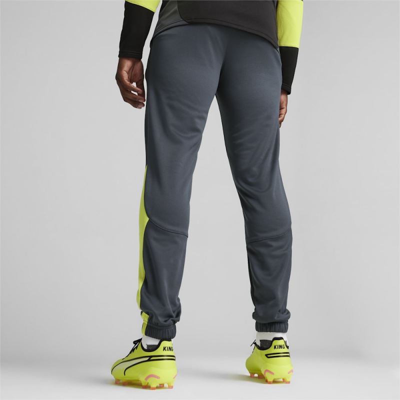 Puma | Men's KING Pro Training Pants - Strong Gray-Electric Lime