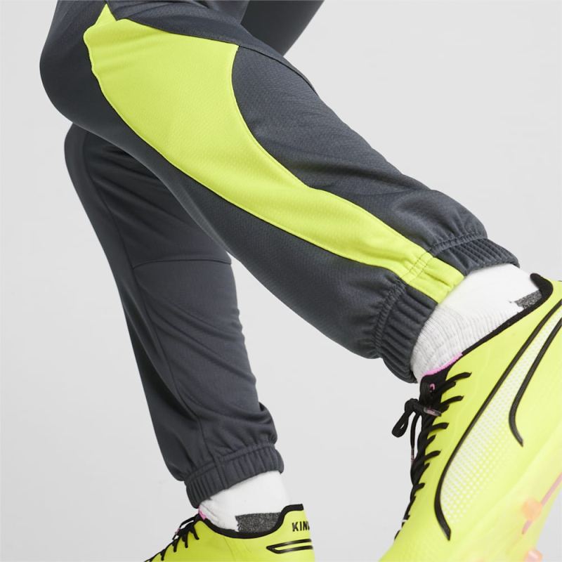 Puma | Men's KING Pro Training Pants - Strong Gray-Electric Lime