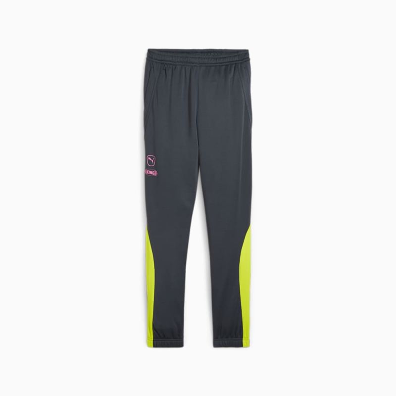 Puma | Men's KING Pro Training Pants - Strong Gray-Electric Lime