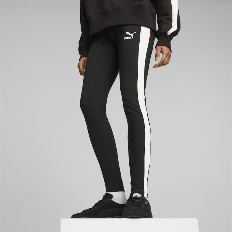 Puma | Women's Iconic T7 Mid-Rise Leggings - Black