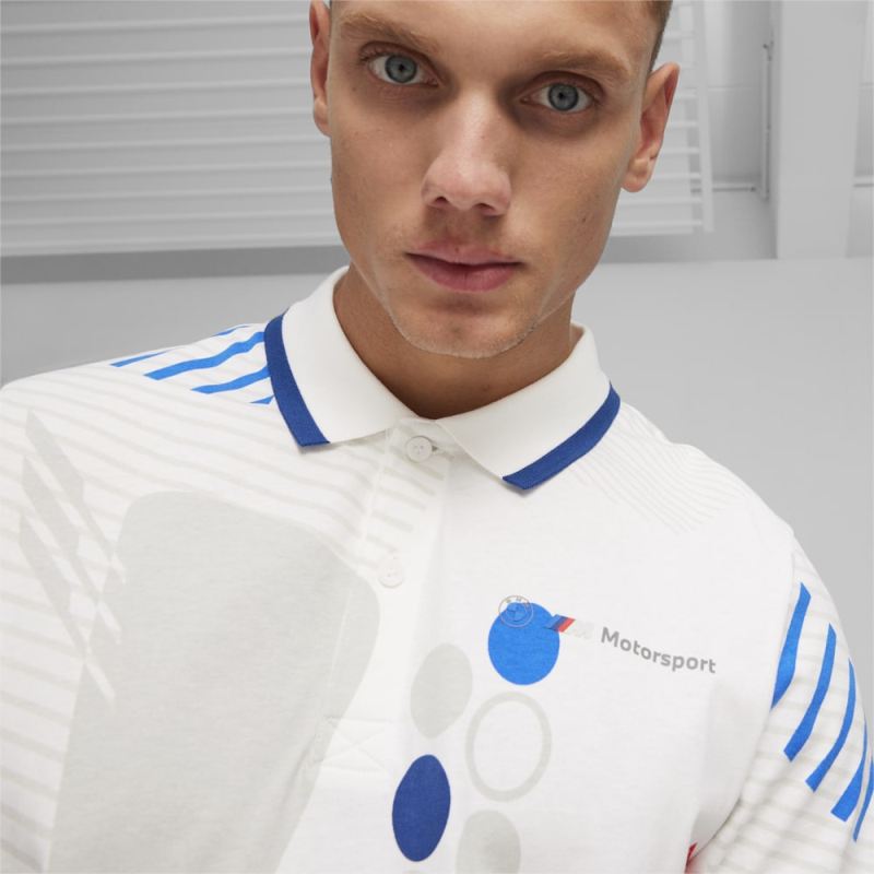 Puma | Men's BMW M Motorsport All-Over Print Polo - White-AOP