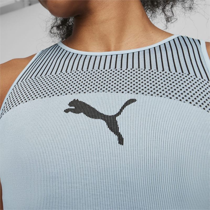 Puma | Women's DARE TO Crop Top - Turquoise Surf