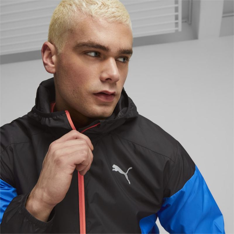 Puma | Men's Lightweight Running Jacket - Black-Ultra Blue