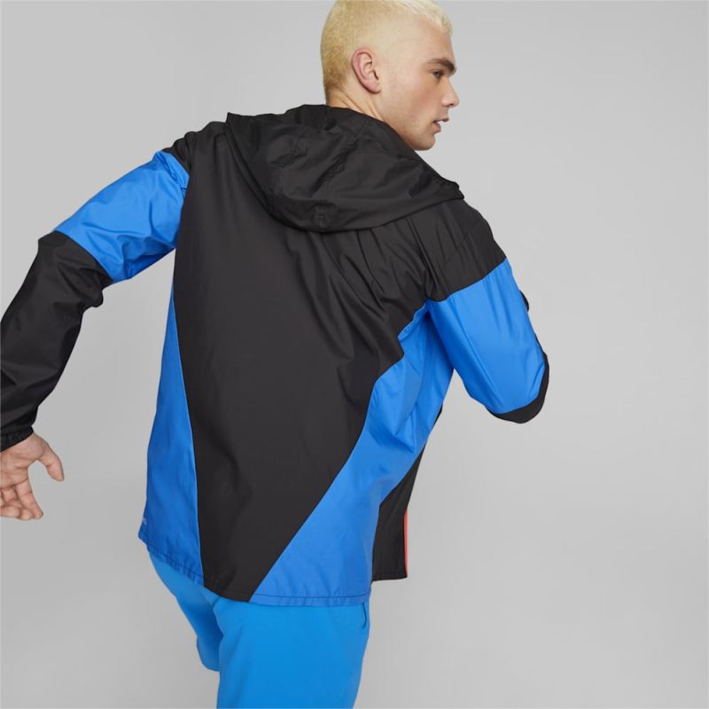 Puma | Men's Lightweight Running Jacket - Black-Ultra Blue