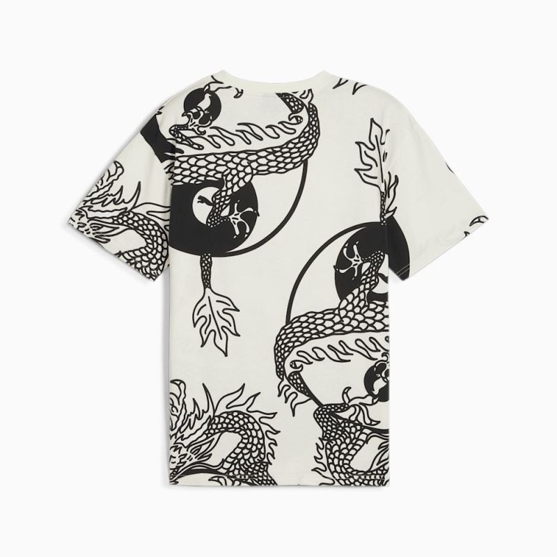 Puma | Men's x STAPLE AOP Tee - Warm White-black