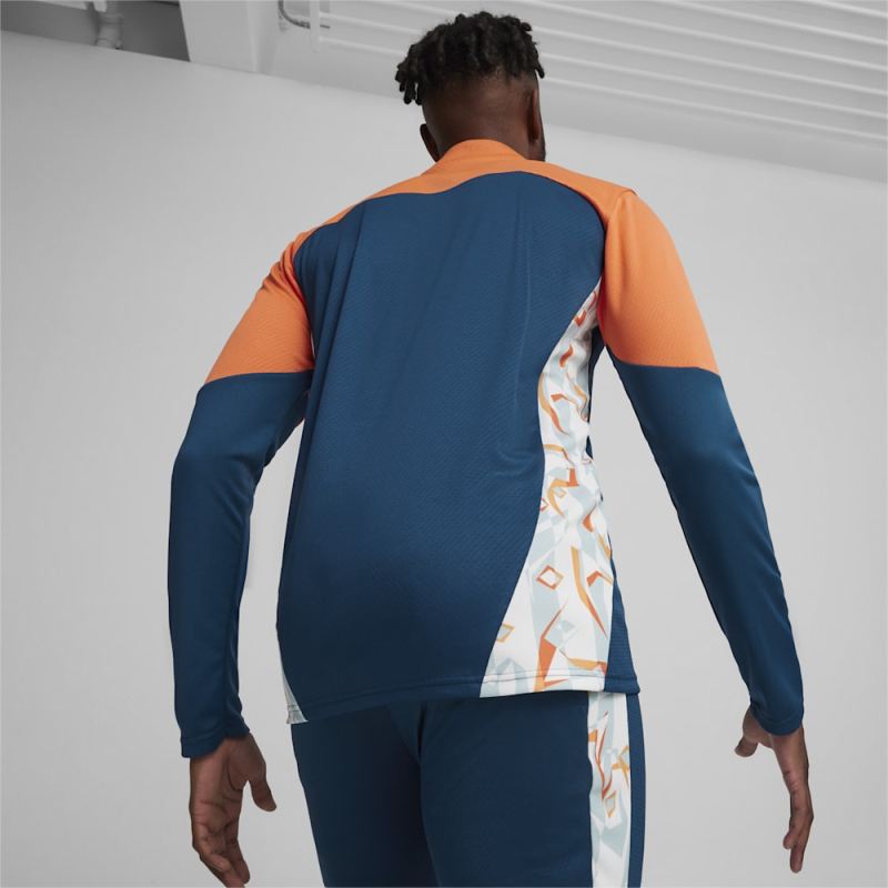 Puma | Men's x NEYMAR JR Creativity Quarter-Zip Soccer Jacket - Ocean Tropic-Hot Heat