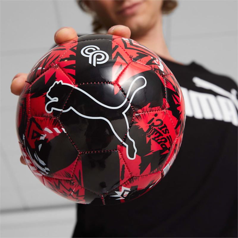 Puma | Men's x CHRISTIAN PULISIC Graphic Mini Soccer Ball - Red-Black-White