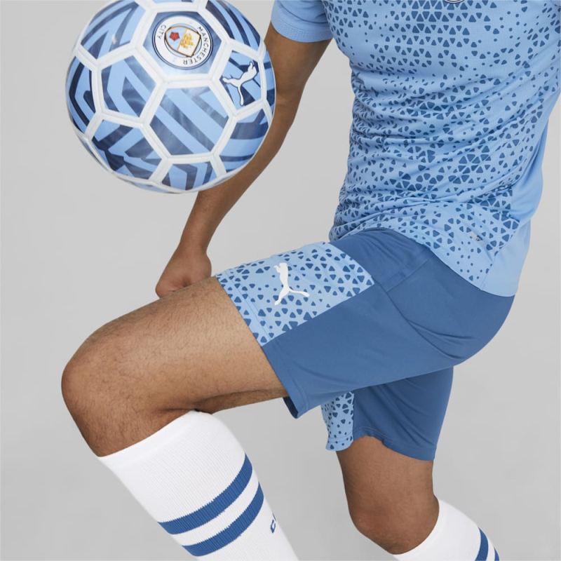 Puma | Men's Manchester City Soccer Training Shorts - Lake Blue-Team Light Blue