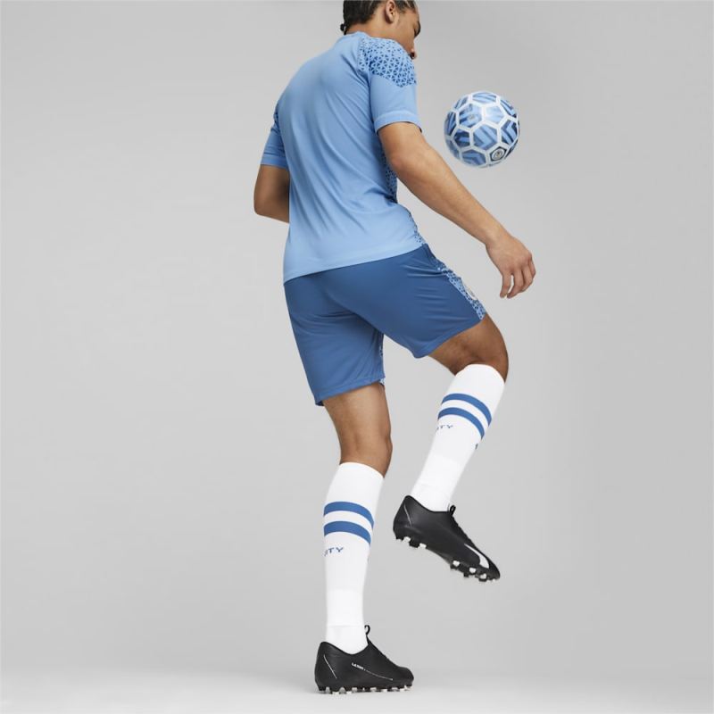 Puma | Men's Manchester City Soccer Training Shorts - Lake Blue-Team Light Blue