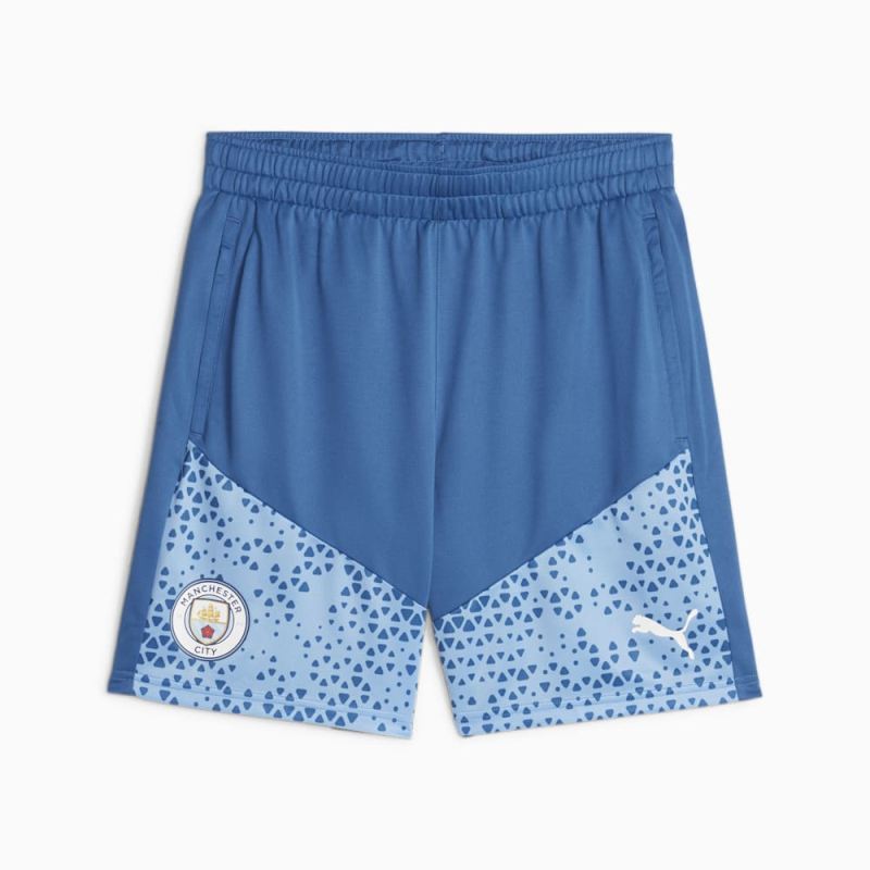 Puma | Men's Manchester City Soccer Training Shorts - Lake Blue-Team Light Blue