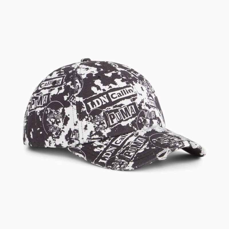 Puma | Men's Hometown Heroes London Cap - Black-AOP - Click Image to Close