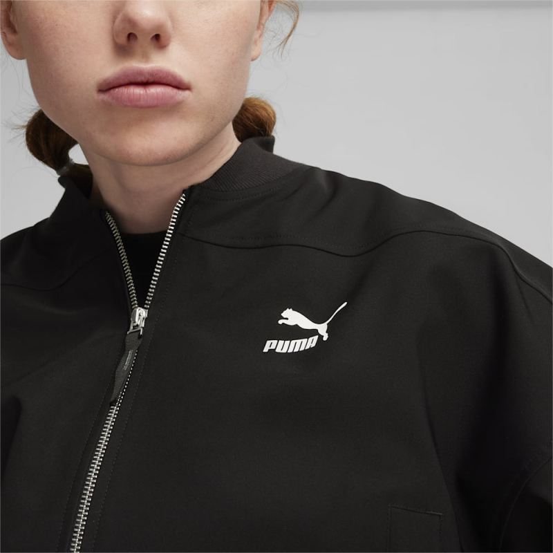 Puma | Women's Classics Shiny Bomber Jacket - Black