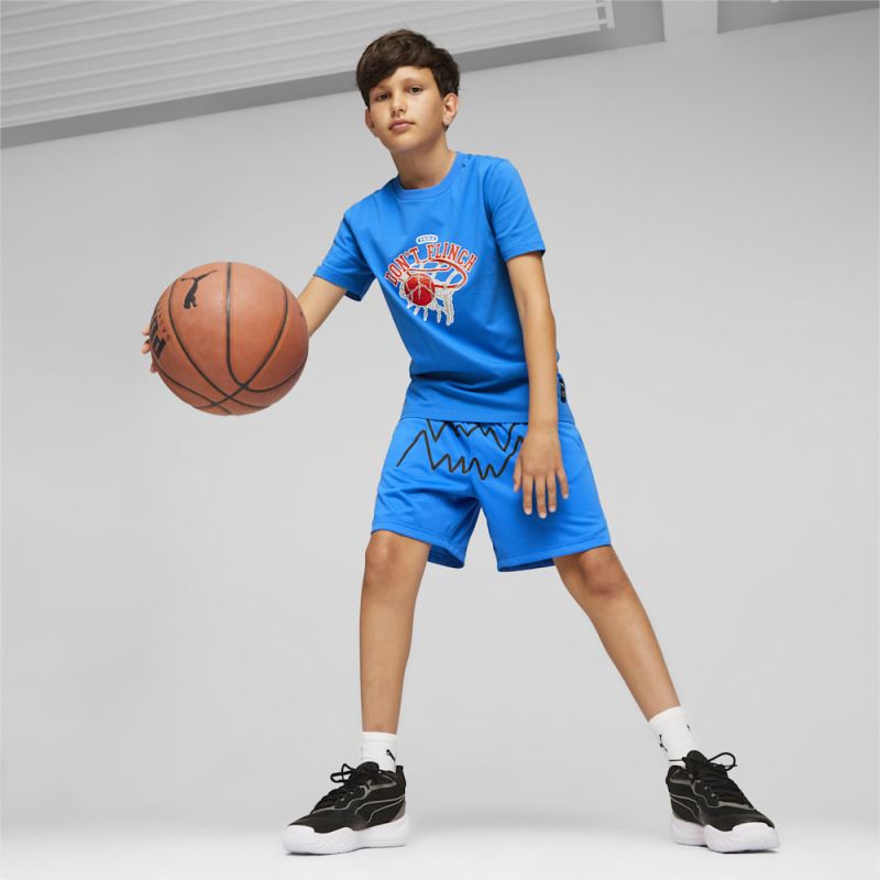 Puma | Boys Basketball Big Kids Graphic Tee - Racing Blue