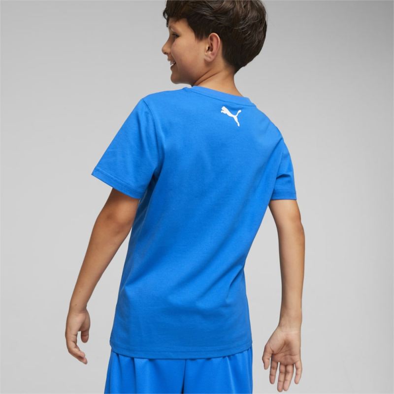 Puma | Boys Basketball Big Kids Graphic Tee - Racing Blue