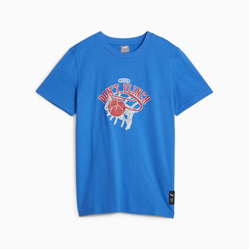 Puma | Boys Basketball Big Kids Graphic Tee - Racing Blue