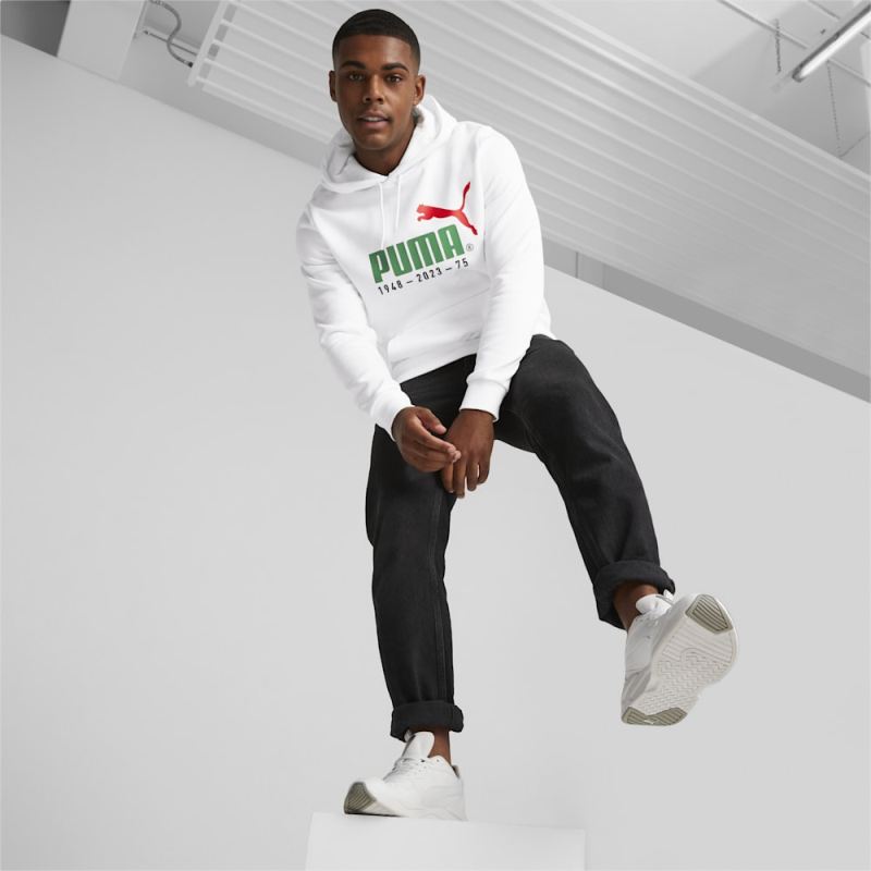 Puma | Men's No.1 Logo Puma | Men's 75th Year Anniversary Celebration Hoodie - White