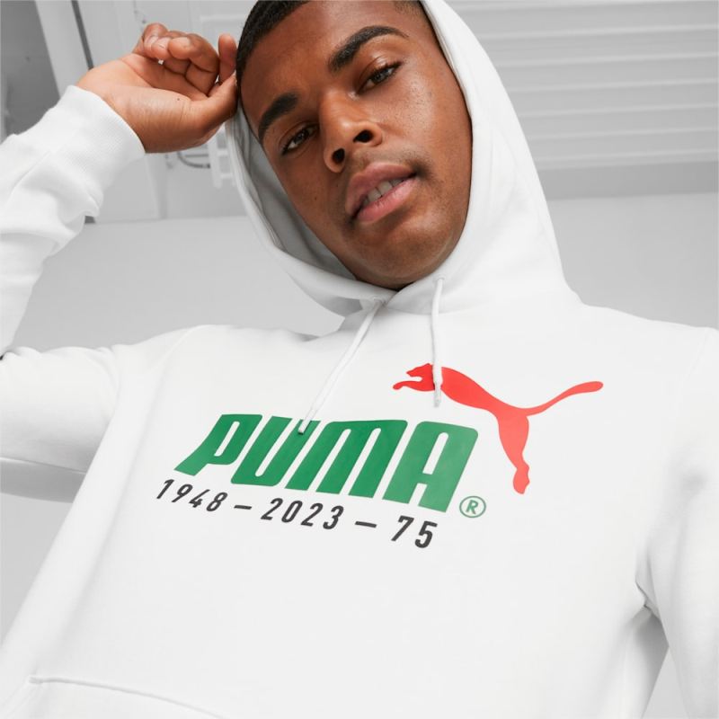 Puma | Men's No.1 Logo Puma | Men's 75th Year Anniversary Celebration Hoodie - White