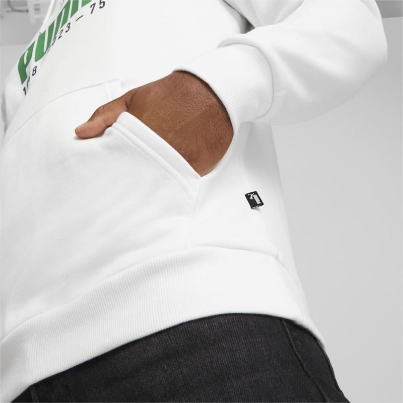 Puma | Men's No.1 Logo Puma | Men's 75th Year Anniversary Celebration Hoodie - White