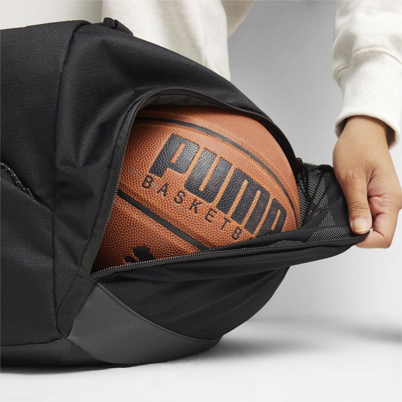 Puma | Men's Basketball Pro Duffel Bag - Black-White