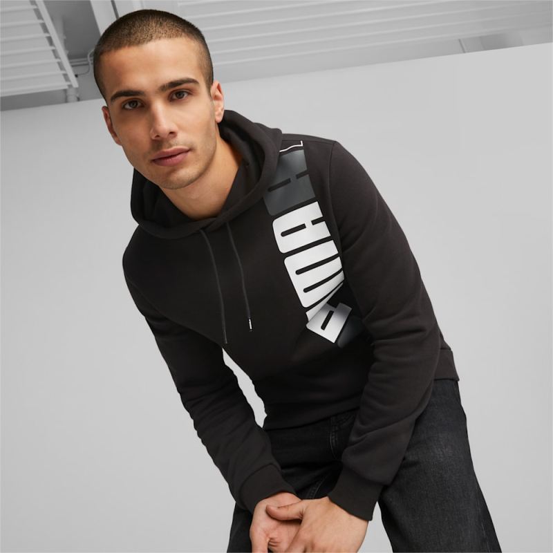 Puma | Men's ESS+ LOGO LAB Hoodie - Black - Click Image to Close