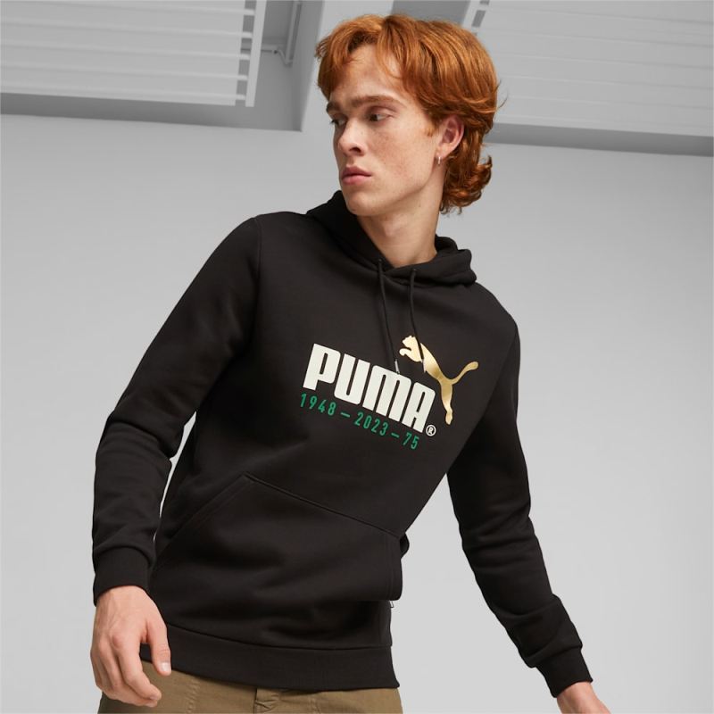 Puma | Men's No.1 Logo Puma | Men's 75th Year Anniversary Celebration Hoodie - Black