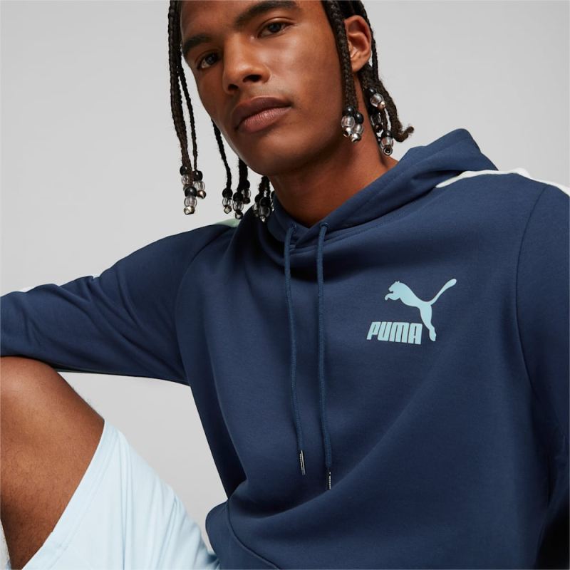 Puma | Men's T7 Iconic Hoodie - Persian Blue