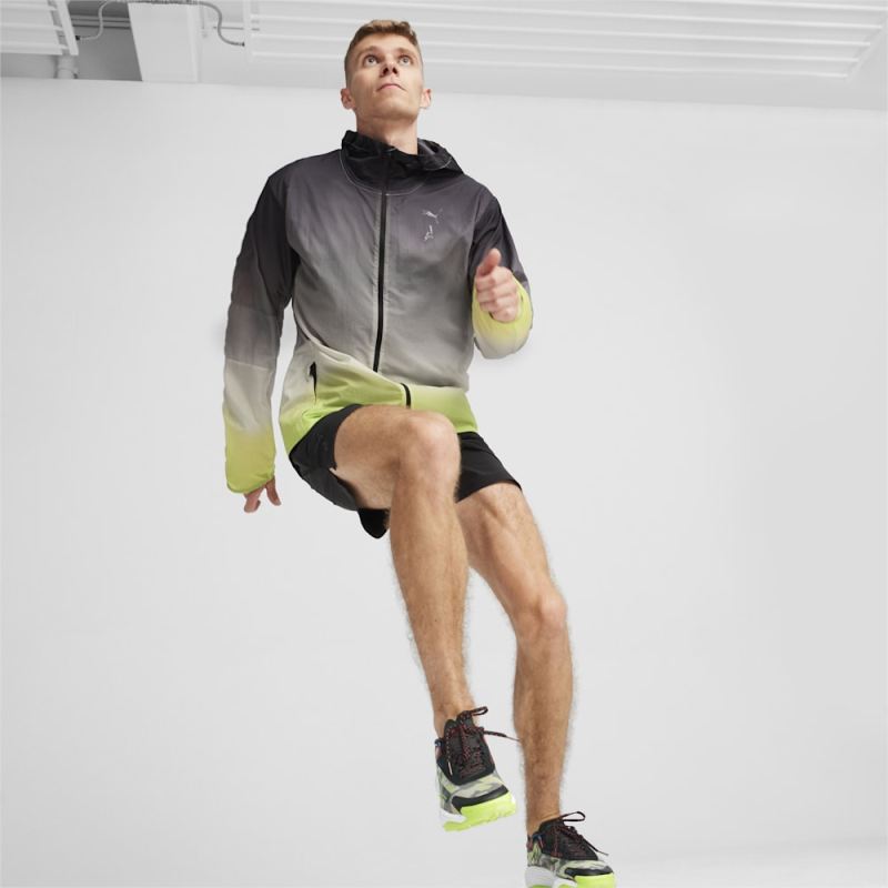 Puma | Men's SEASONS Ultra Trail Jacket - Lime Pow-fade print