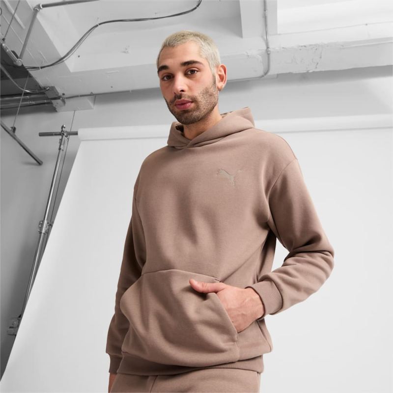 Puma | Men's Elevated Full Length Hoodie - Totally Taupe - Click Image to Close