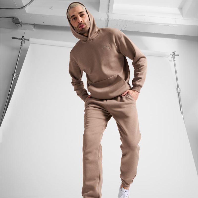 Puma | Men's Elevated Full Length Hoodie - Totally Taupe