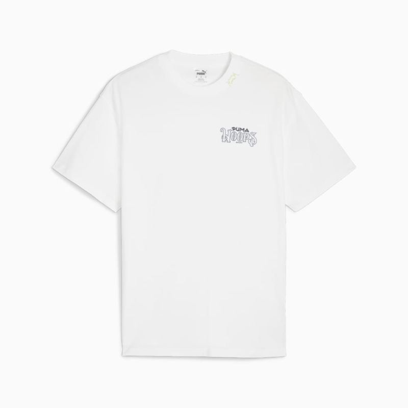 Puma | Men's SHOWTIME Puma | Men's HOOPS Tee II - White