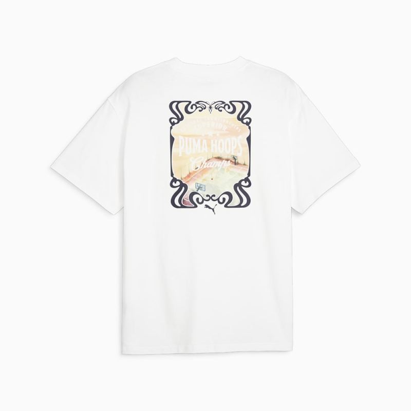 Puma | Men's SHOWTIME Puma | Men's HOOPS Tee II - White