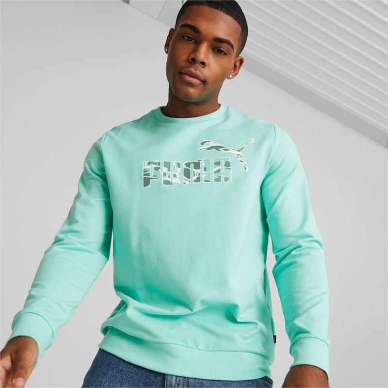 Puma | Men's Summer Splash Crew Neck Sweatshirt - Mint