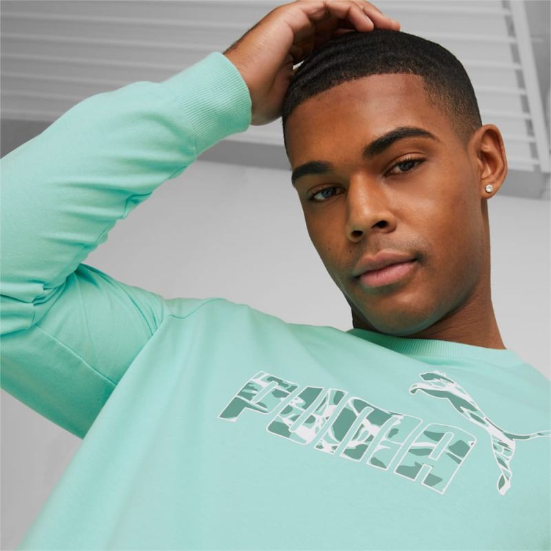 Puma | Men's Summer Splash Crew Neck Sweatshirt - Mint