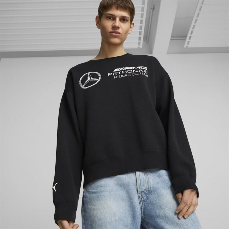 Puma | Men's Mercedes AMG-Petronas F1 Statement Knitted Motorsport Sweater - Black