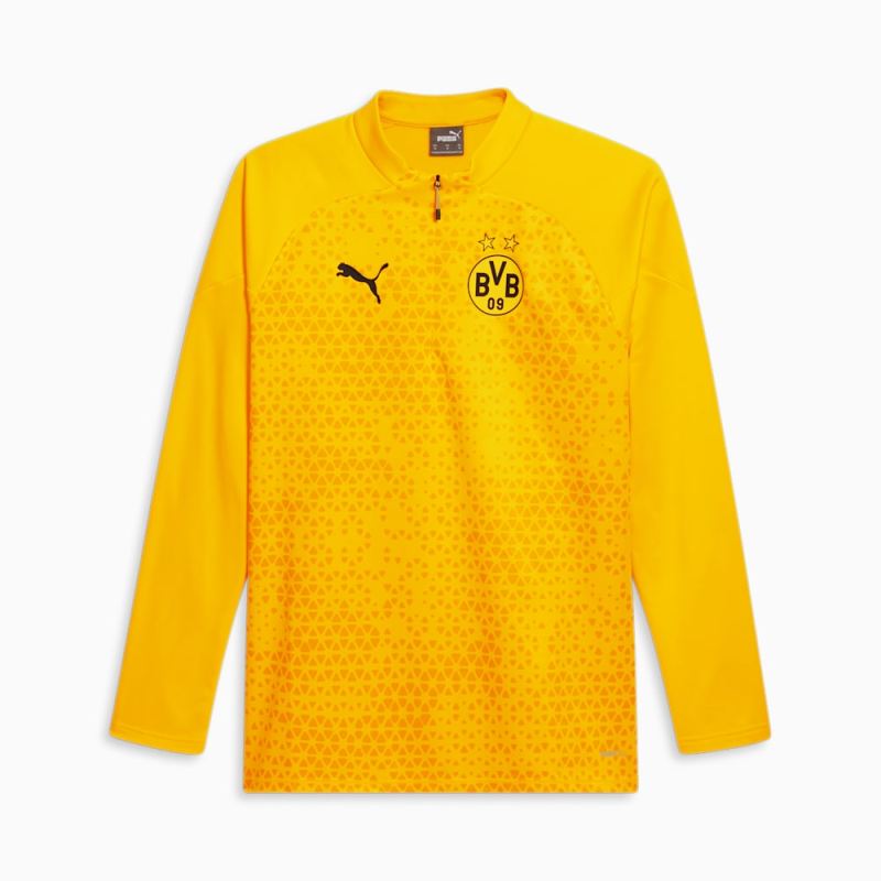 Puma | Men's Borussia Dortmund Soccer Training Fleece - Cyber Yellow-Black