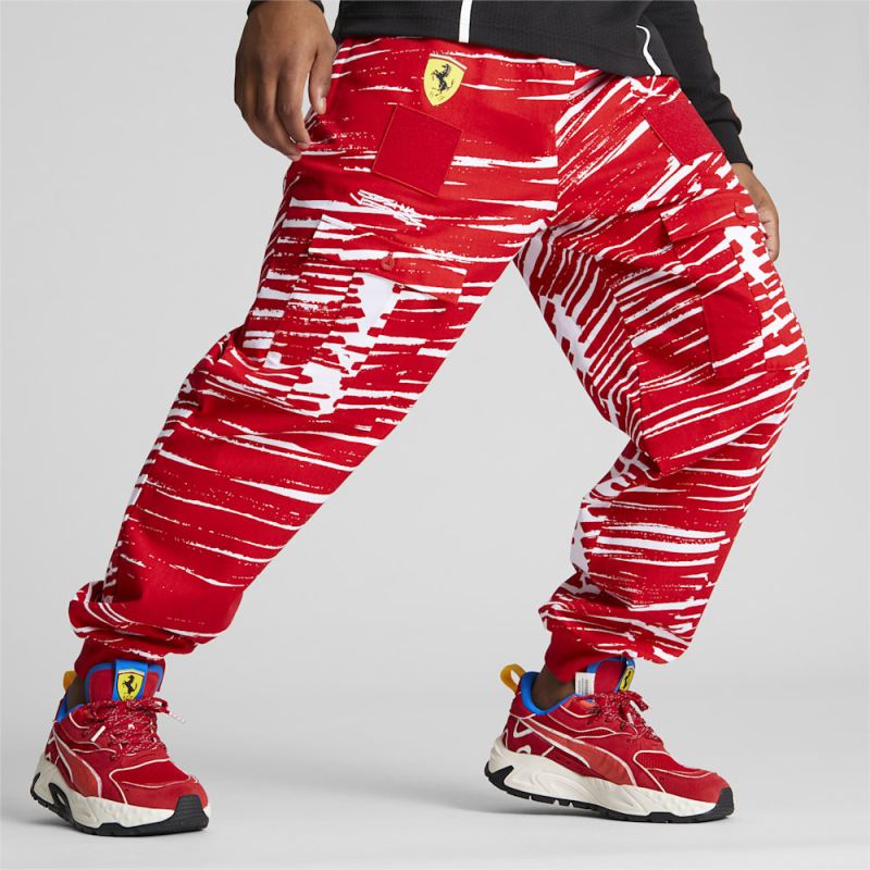 Puma | Men's SCUDERIA FERRARI x JOSHUA VIDES Race Pants - Rosso Corsa