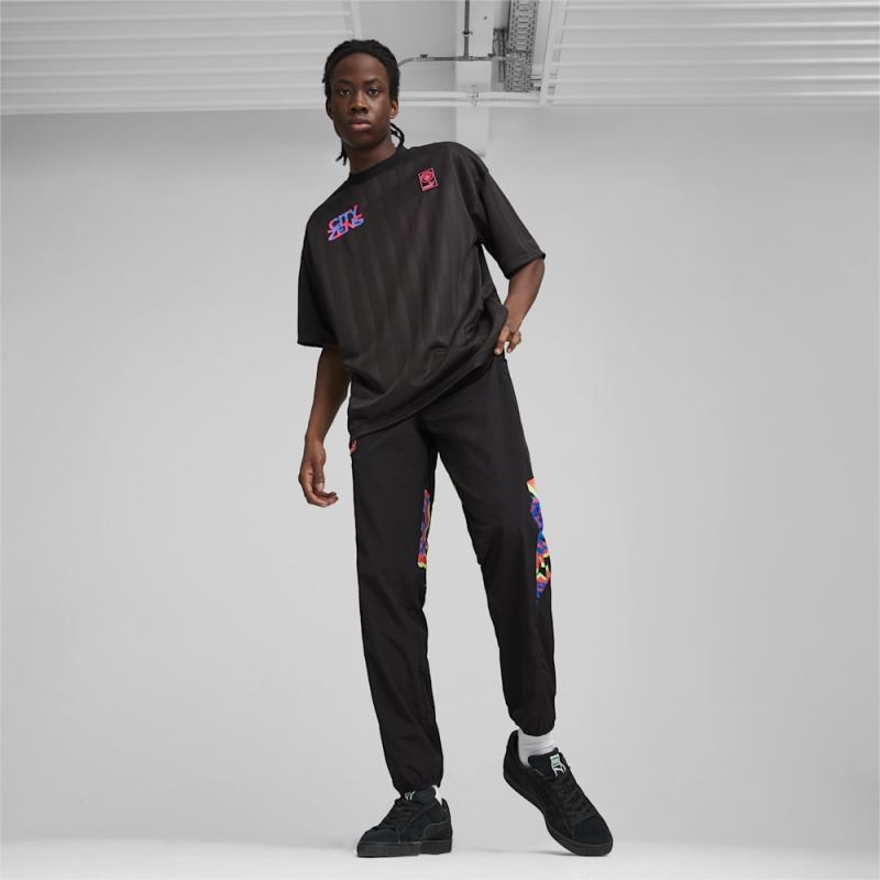 Puma | Men's Manchester City FtblNrgy Jersey - Black-Sunset Glow