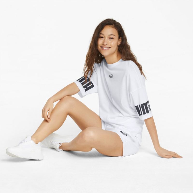 Puma | Women's Essentials High Waist Shorts - White