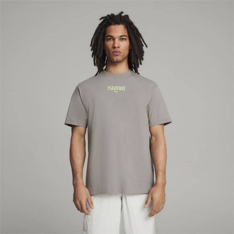 Puma | Men's x PLEASURES Graphic Tee - Stormy Slate