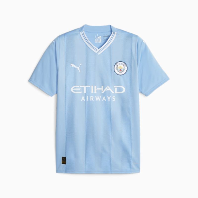 Puma | Men's Manchester City 23/24 Replica Home Jersey - Team Light Blue-White