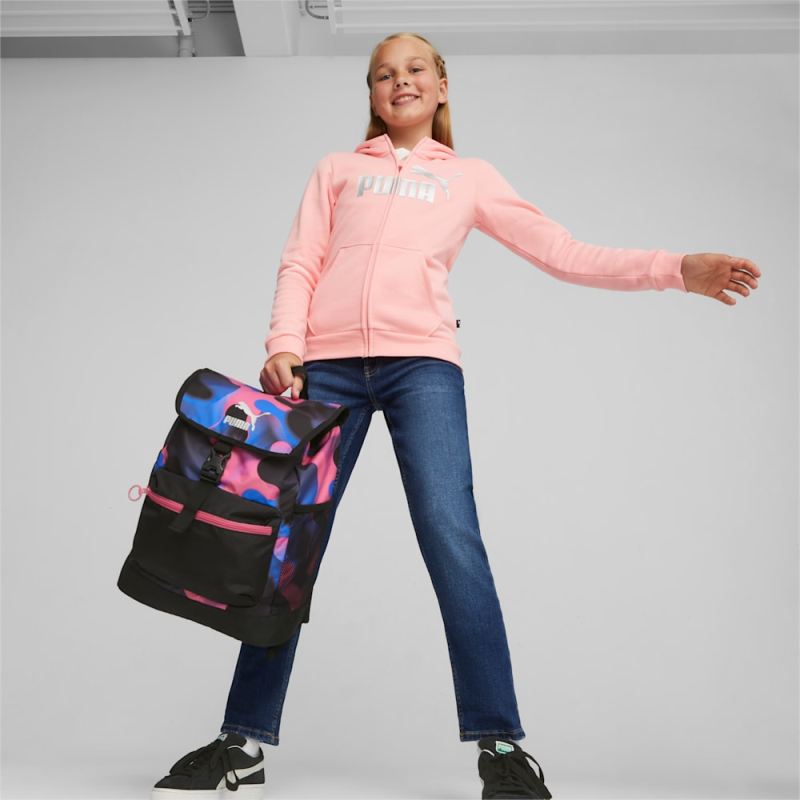 Puma | Boys Cosmic Big Kids Backpack - Black-Glowing Pink