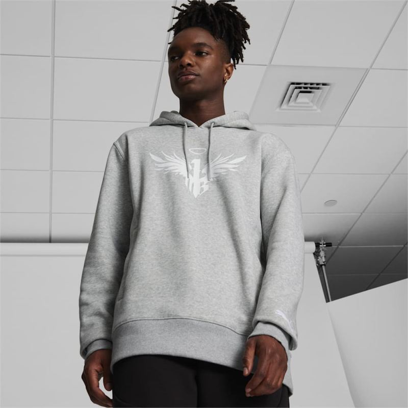 Puma | Men's x MELO Hoodie - Light Gray Heather