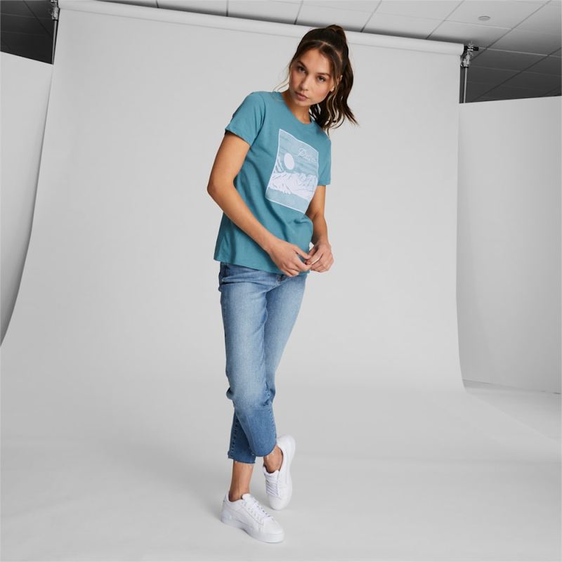 Puma | Women's Trail Graphic Tee - Bold Blue