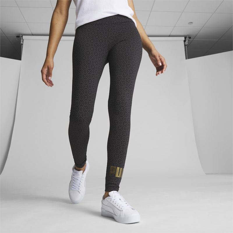 Puma | Women's ESS+ Logo Love Printed Leggings - Black