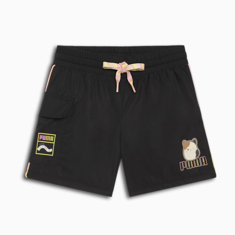 Puma | Girls Puma | Girls x SQUISHMALLOWS Toddlers Cam Cargo Shorts - BLACK