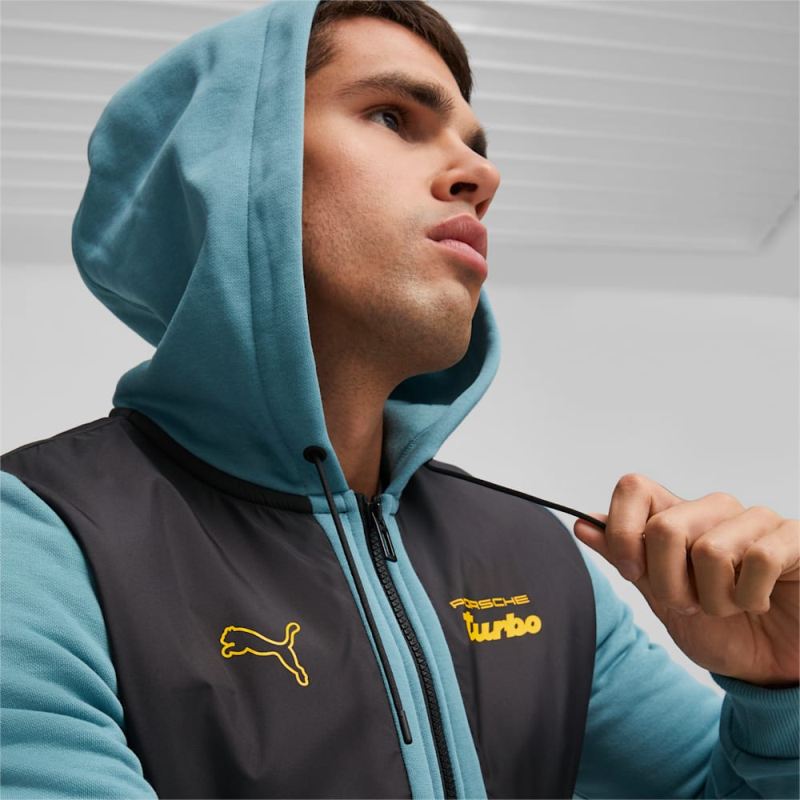 Puma | Men's Porsche Legacy Hooded Sweat Jacket - Bold Blue